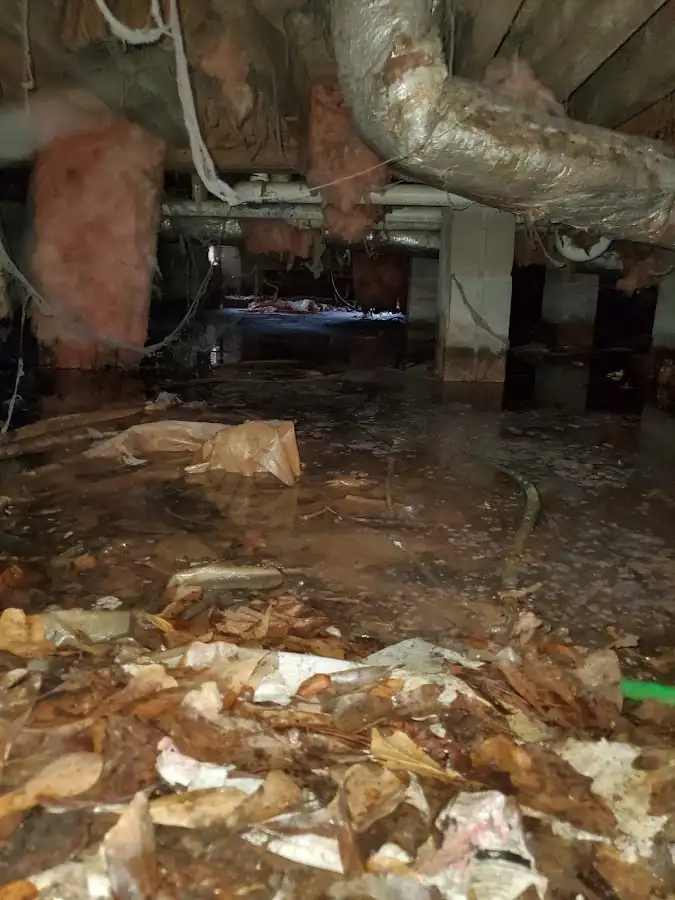 Crawl space flood assessment for Commercial Water Damage Restoration in Coeur d'Alene